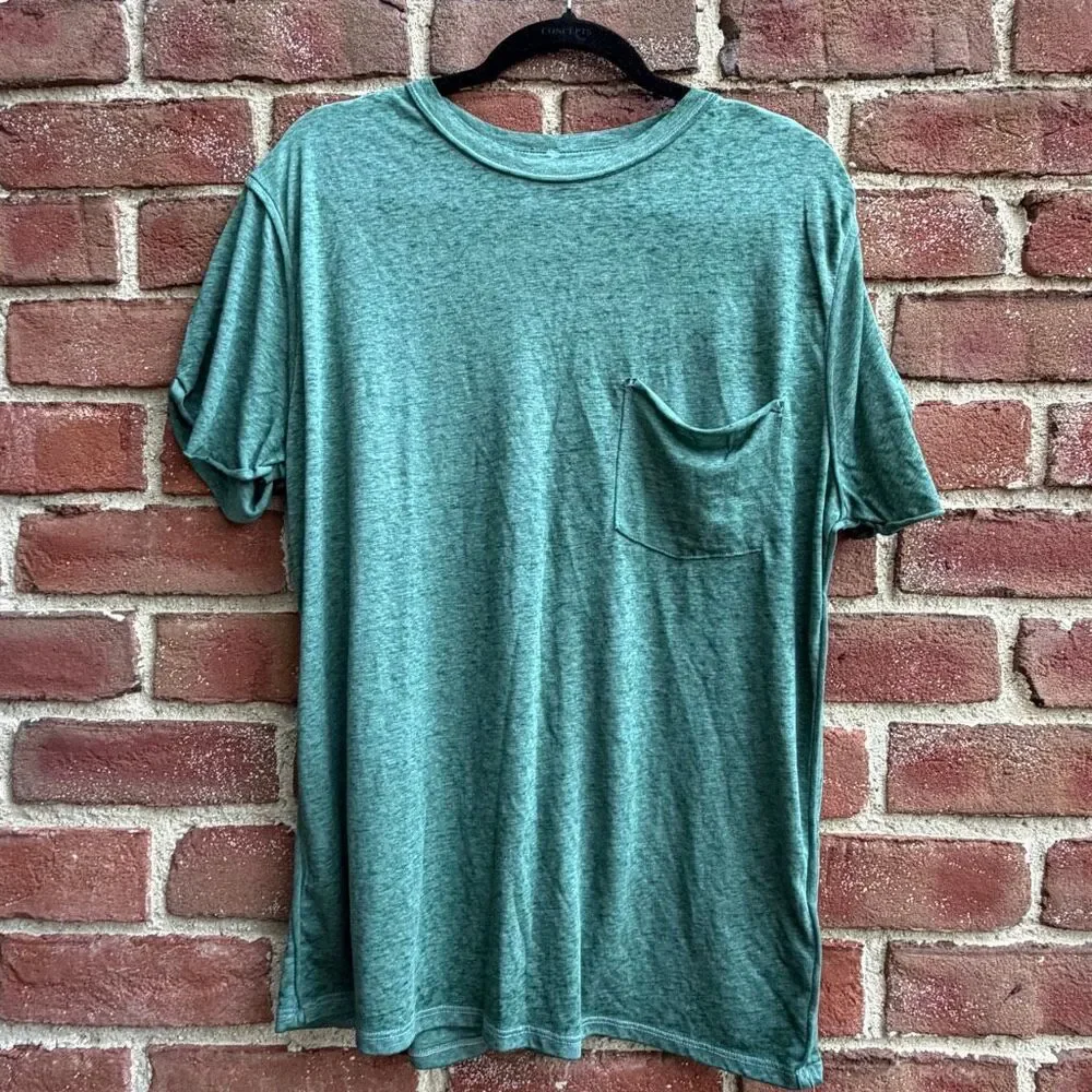 Free People X We The Free Vella Pocket Oversized Tee shirt green M NEW